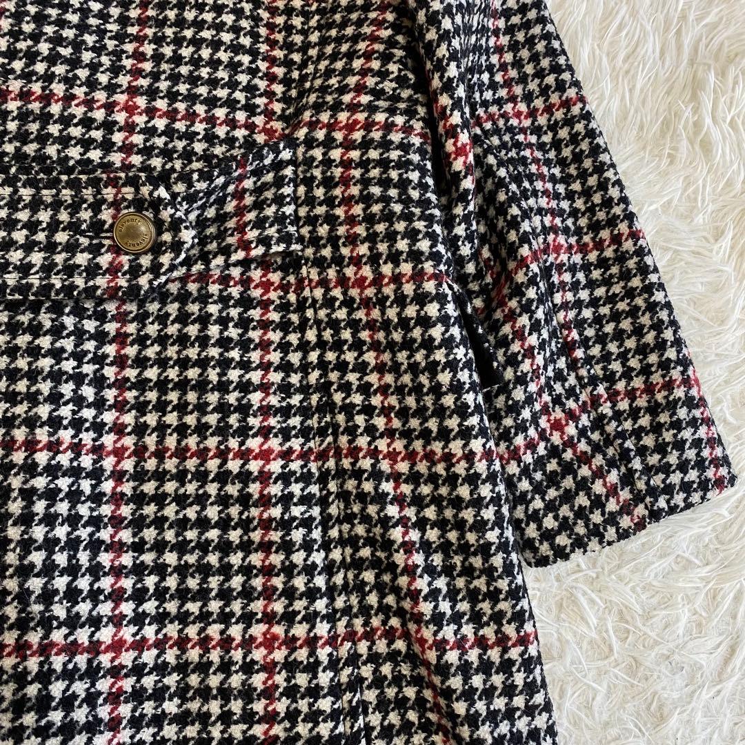 【美品/希少サイズ】イレブンティ　ダブルチェスターコート　アルパカ　千鳥　2XL