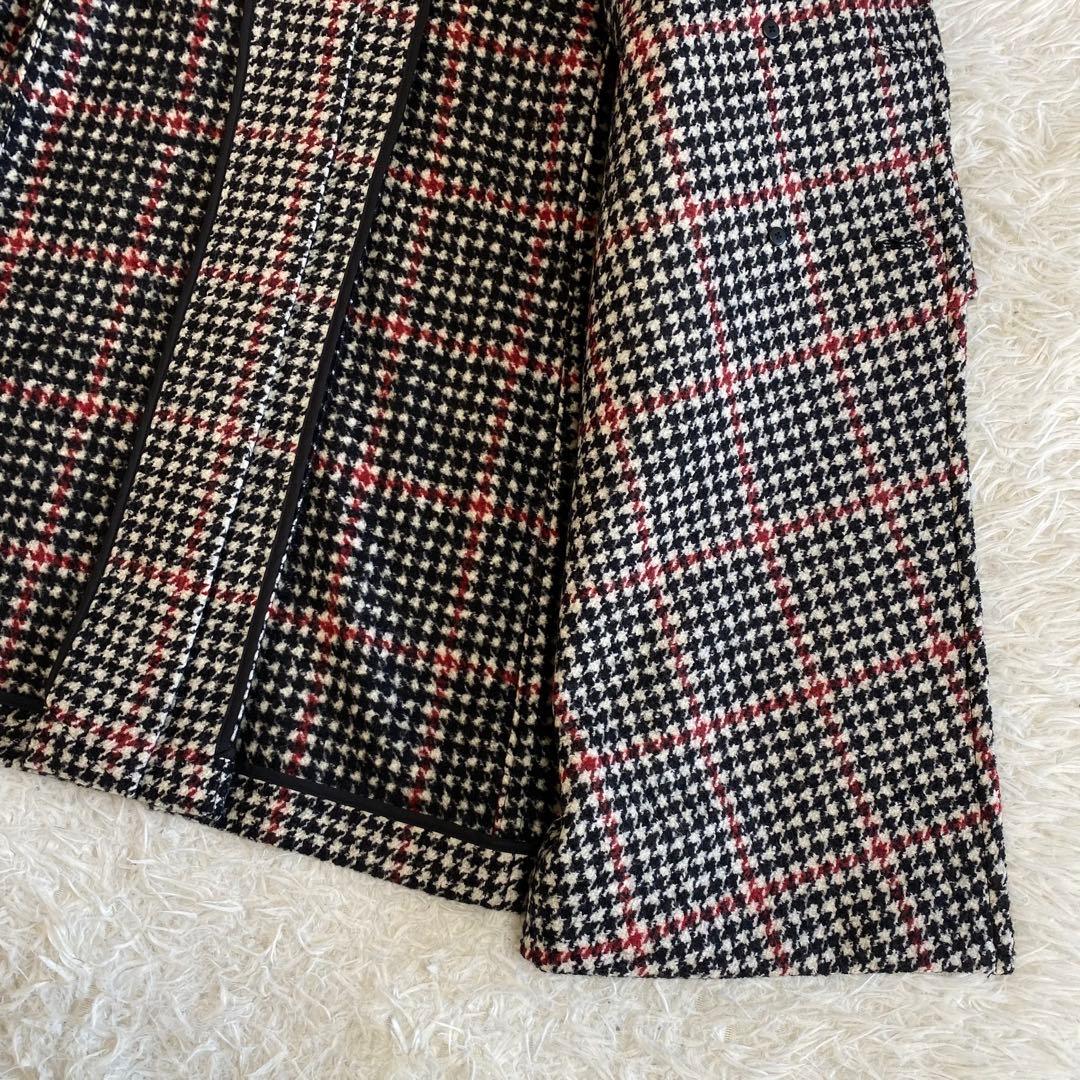 【美品/希少サイズ】イレブンティ　ダブルチェスターコート　アルパカ　千鳥　2XL