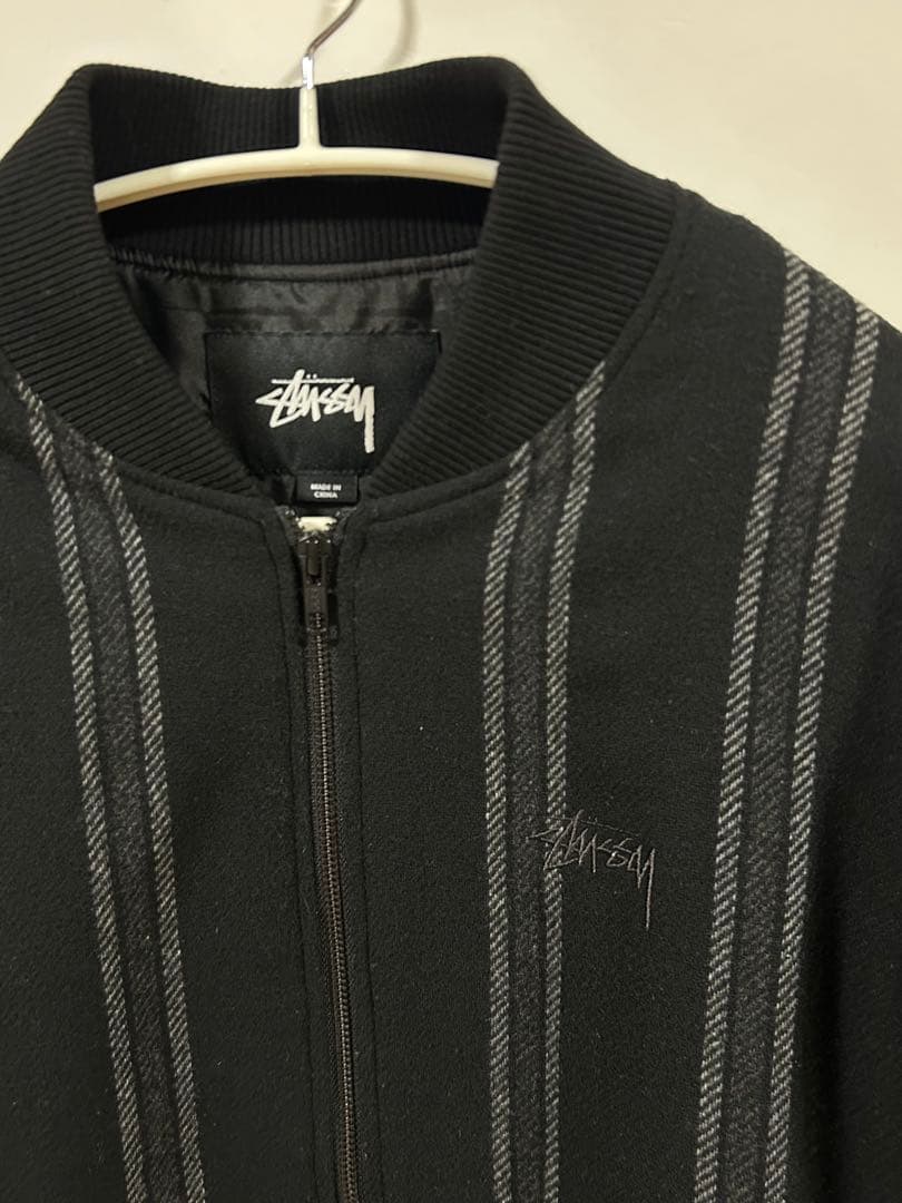 ジャケット・アウター Stussy Wool Stripe Bomber Jacket