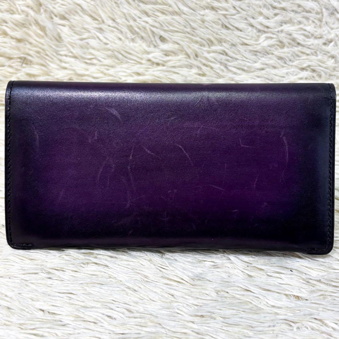 【美品】ベルルッティ エスパス カリグラフィ スクリットレザー パープル 札入れ