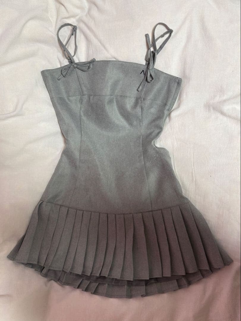 ワンピース A Karen knit set mini dress gray M