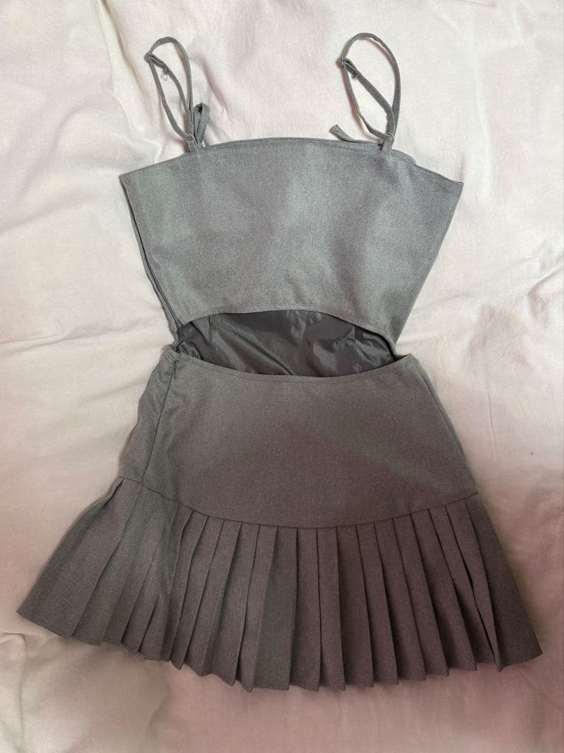 ワンピース A Karen knit set mini dress gray M