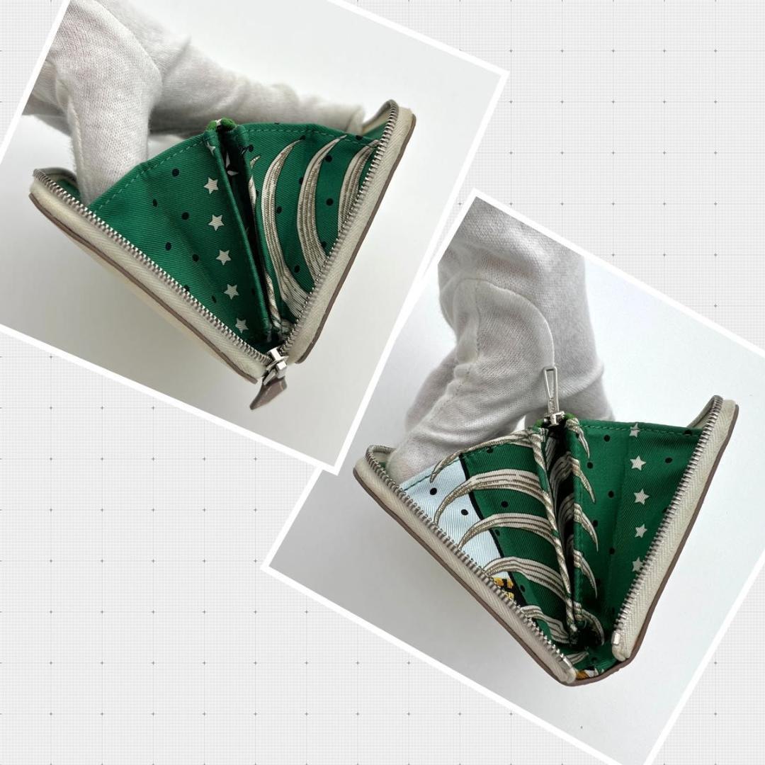 【希少・王者の虎】エルメス アザップ シルクイン コンパクト Z刻印 折り財布