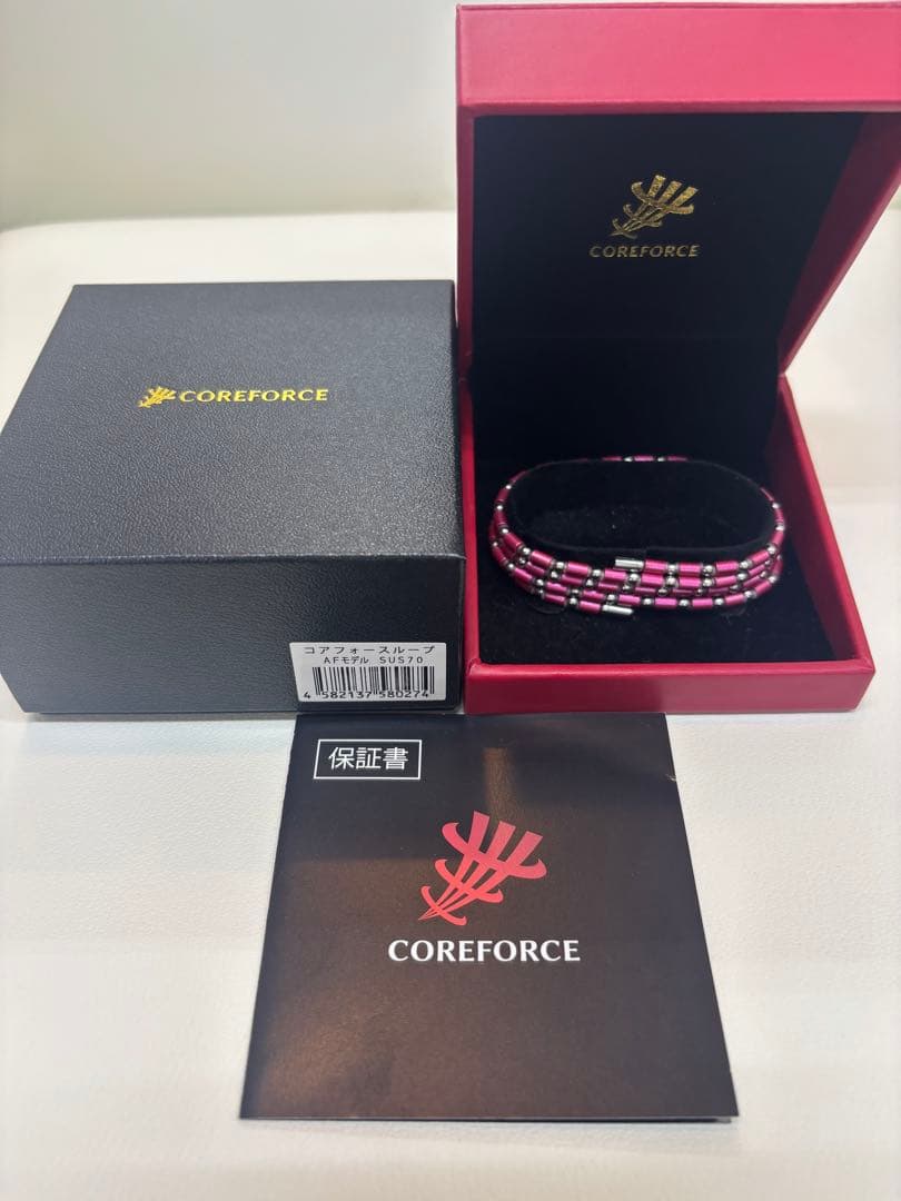 COREFORCE ピンクシルバーブレスレット