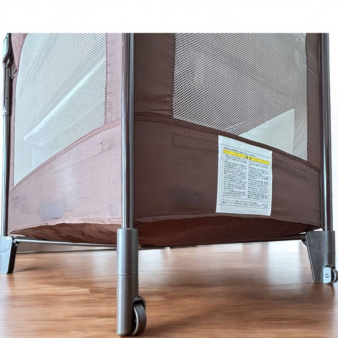 【最上位・美品】Aprica ココネルエアープラスAB ブラウン ベビーベッド