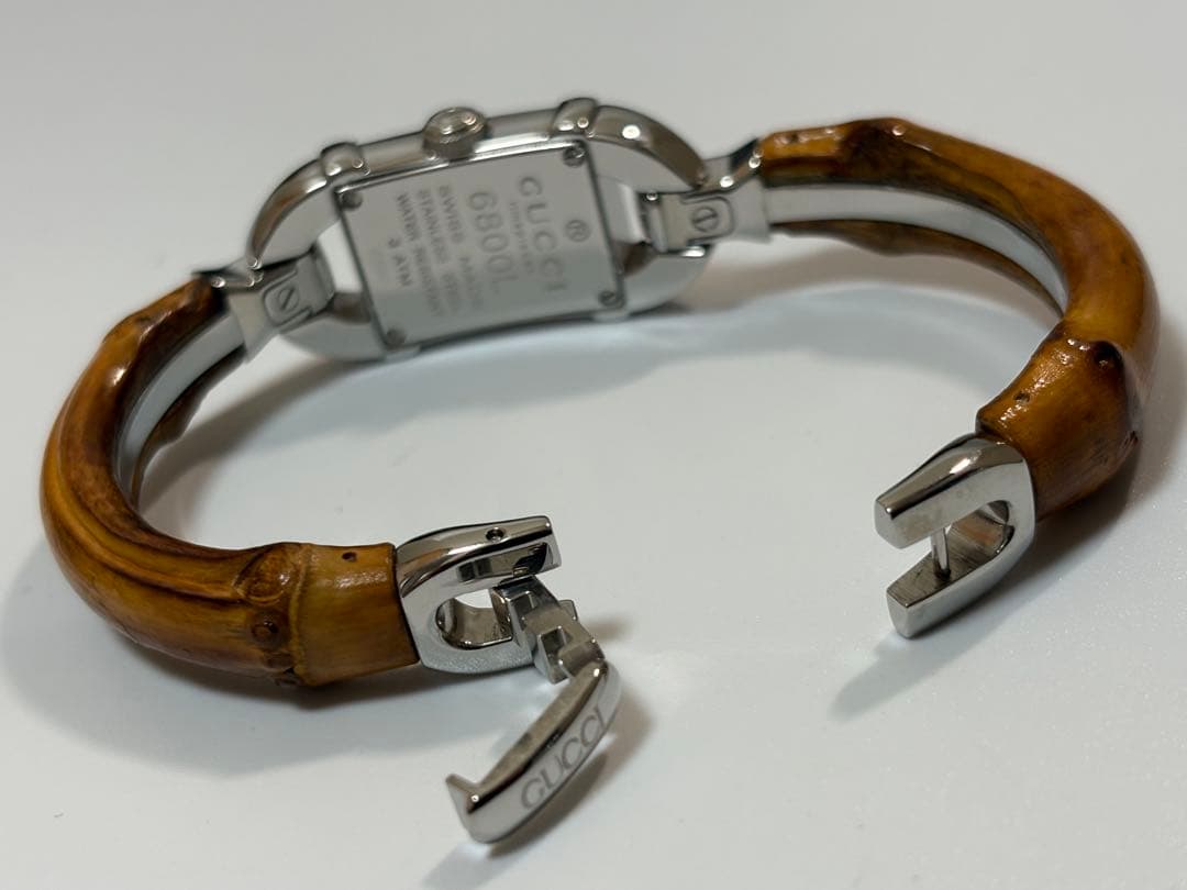 【極美品】GUCCI グッチ 6800L バンブーバングルウォッチ