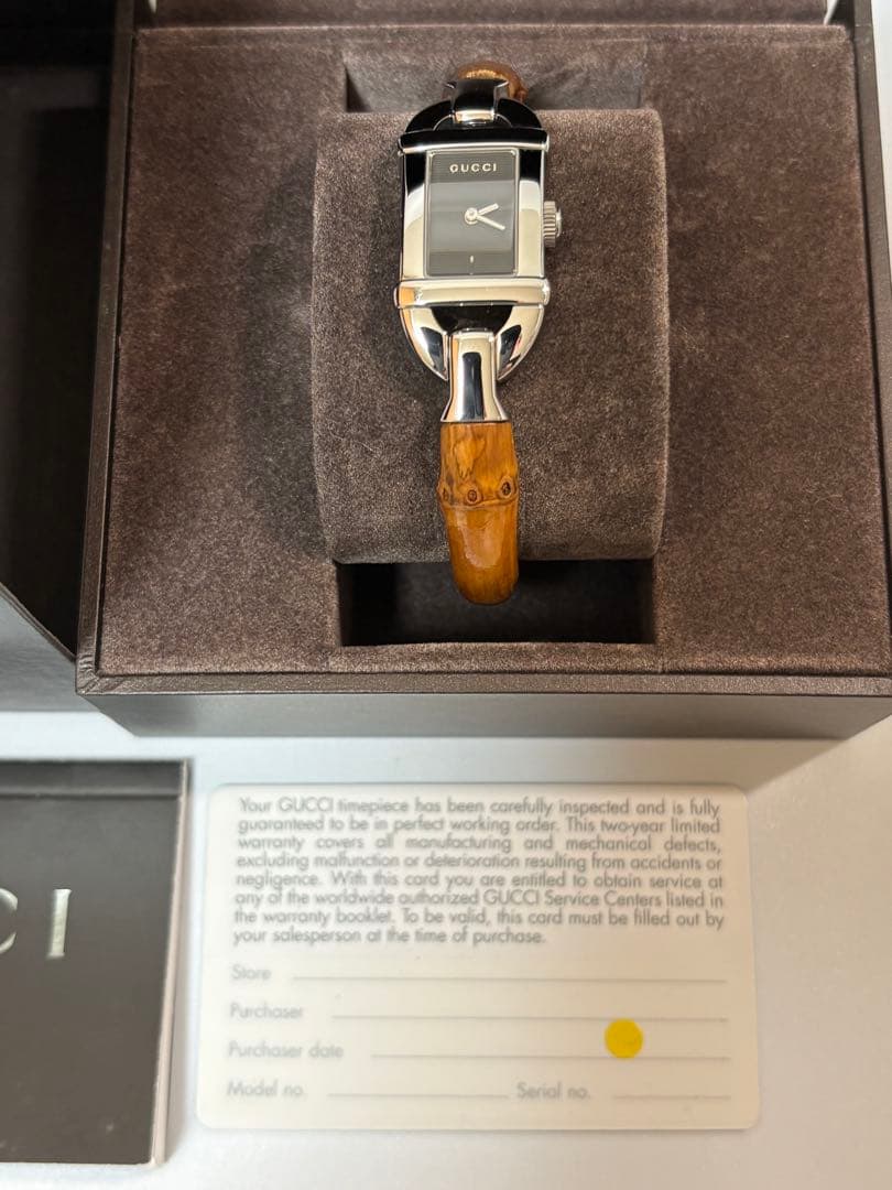 【極美品】GUCCI グッチ 6800L バンブーバングルウォッチ