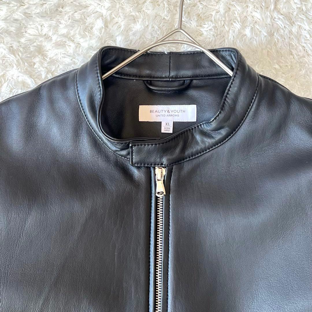 しん 】B&Yユナイテッドアローズ BY シープシングルライダース 本革