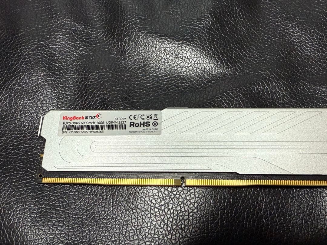 KingBank DDR5 メモリー 6000hz cl30 16gb