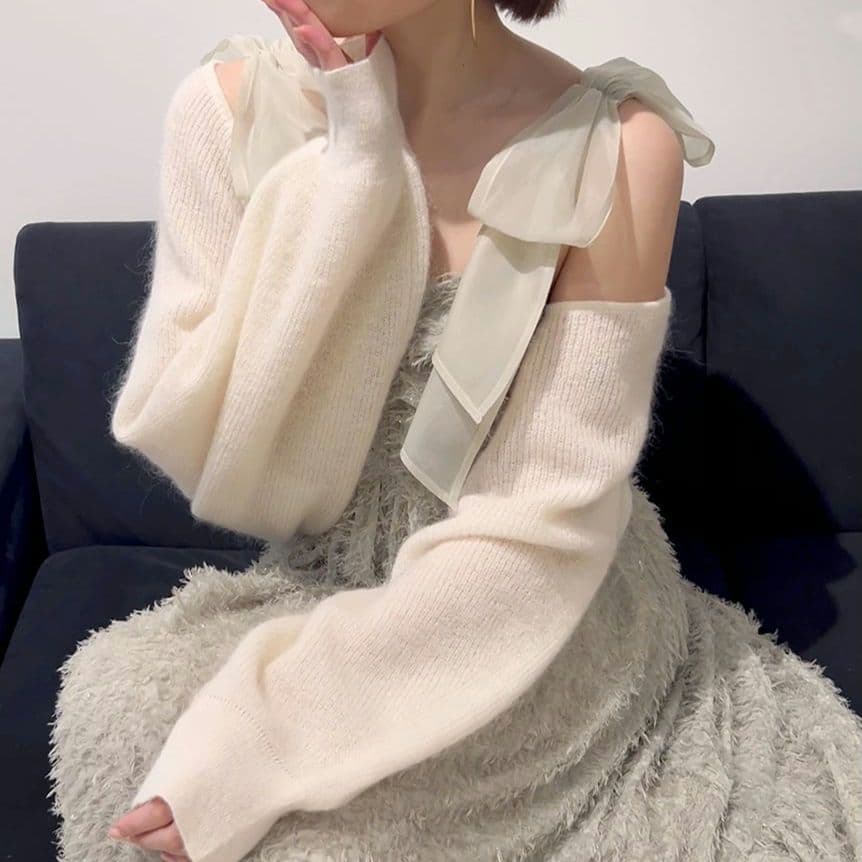 【美品】SNIDEL シアーボレロカーディガン IVR