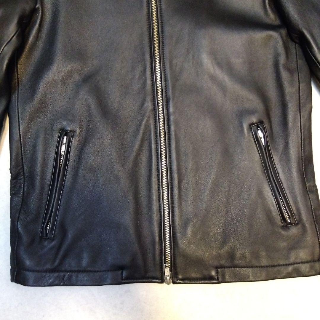 アーバンリサーチ　本皮ライダースジャケット　シングル　ノーカラー