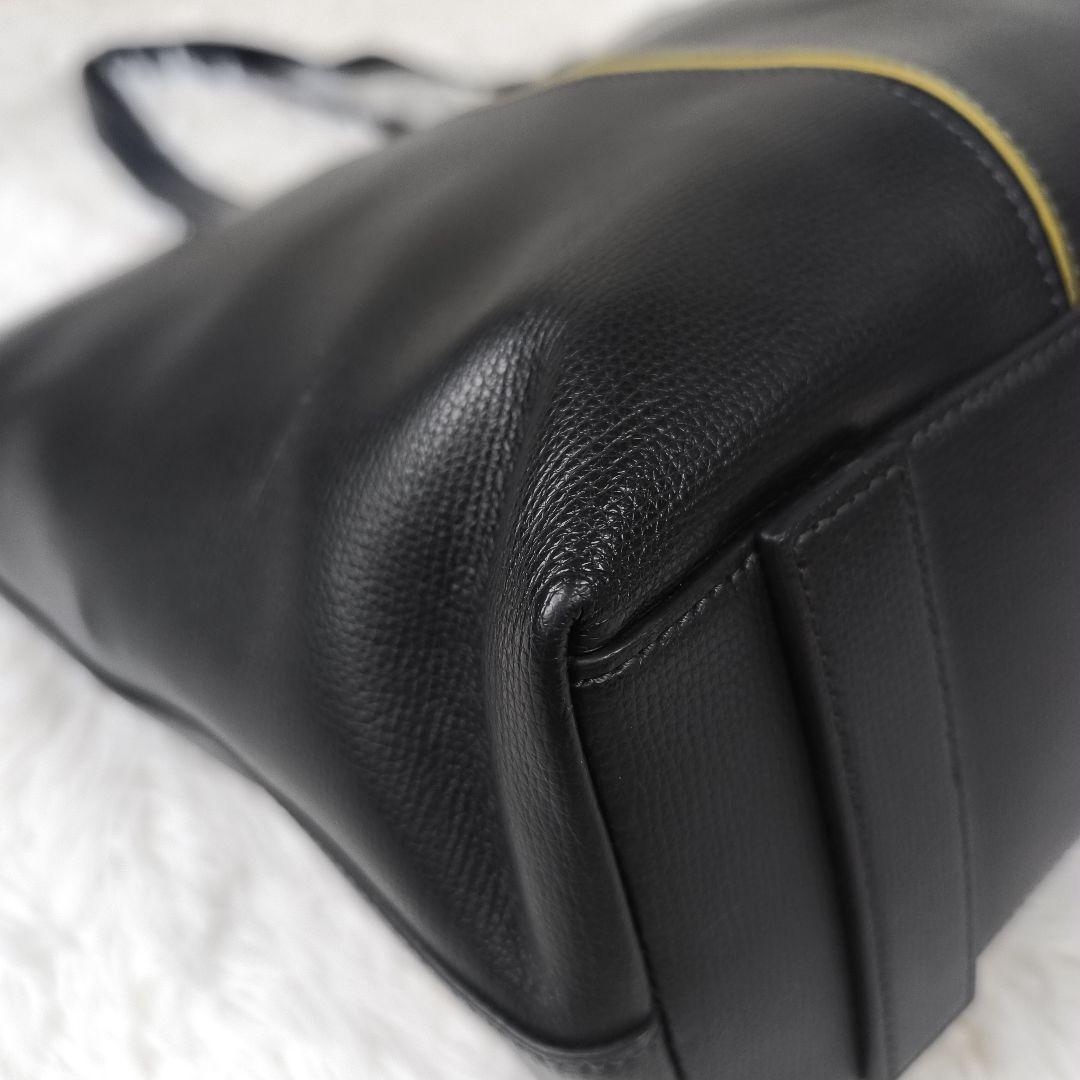 ✨美品✨ ポールスミス トートバッグ レザー シボ革 肩掛け B4可能 緑紺