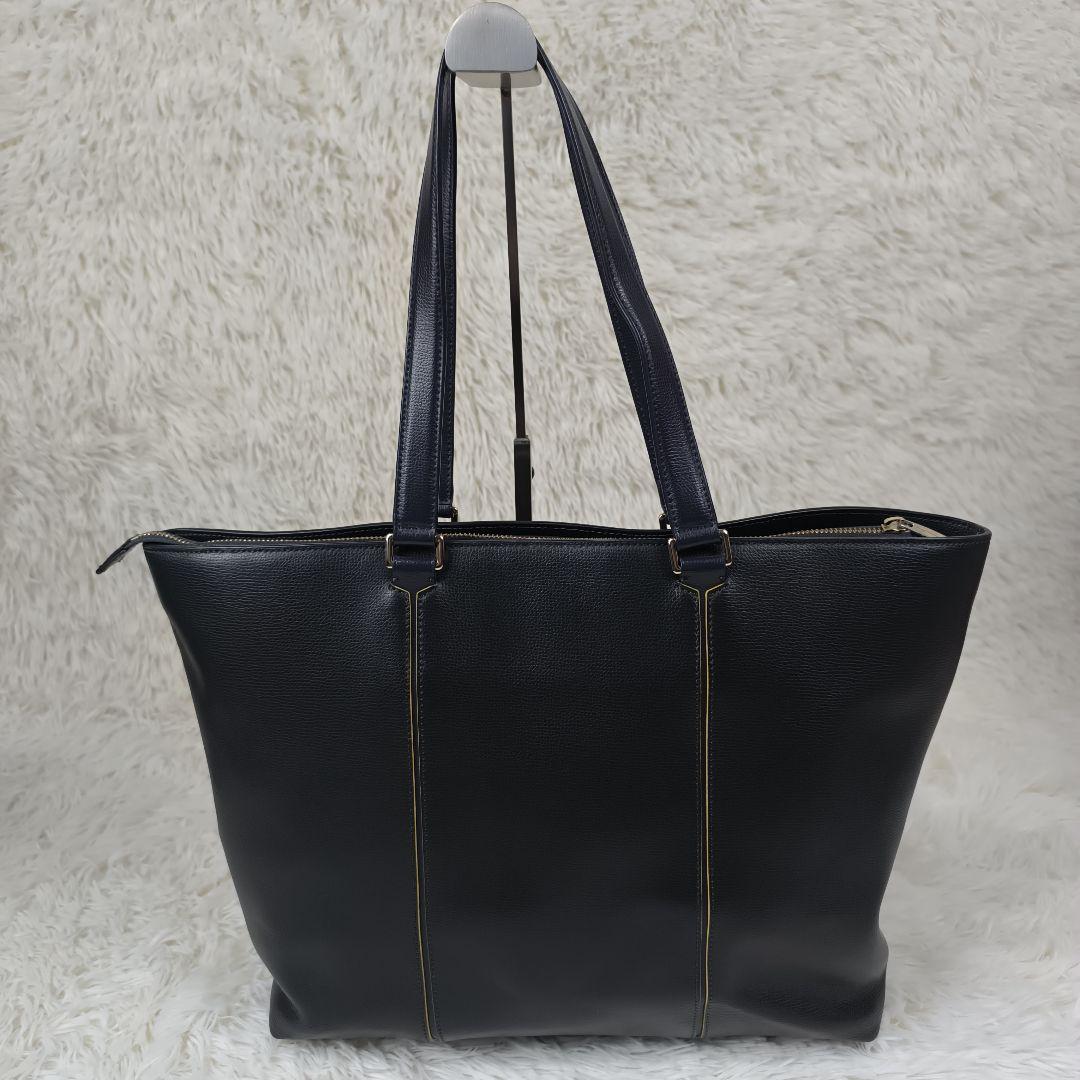 ✨美品✨ ポールスミス トートバッグ レザー シボ革 肩掛け B4可能 緑紺