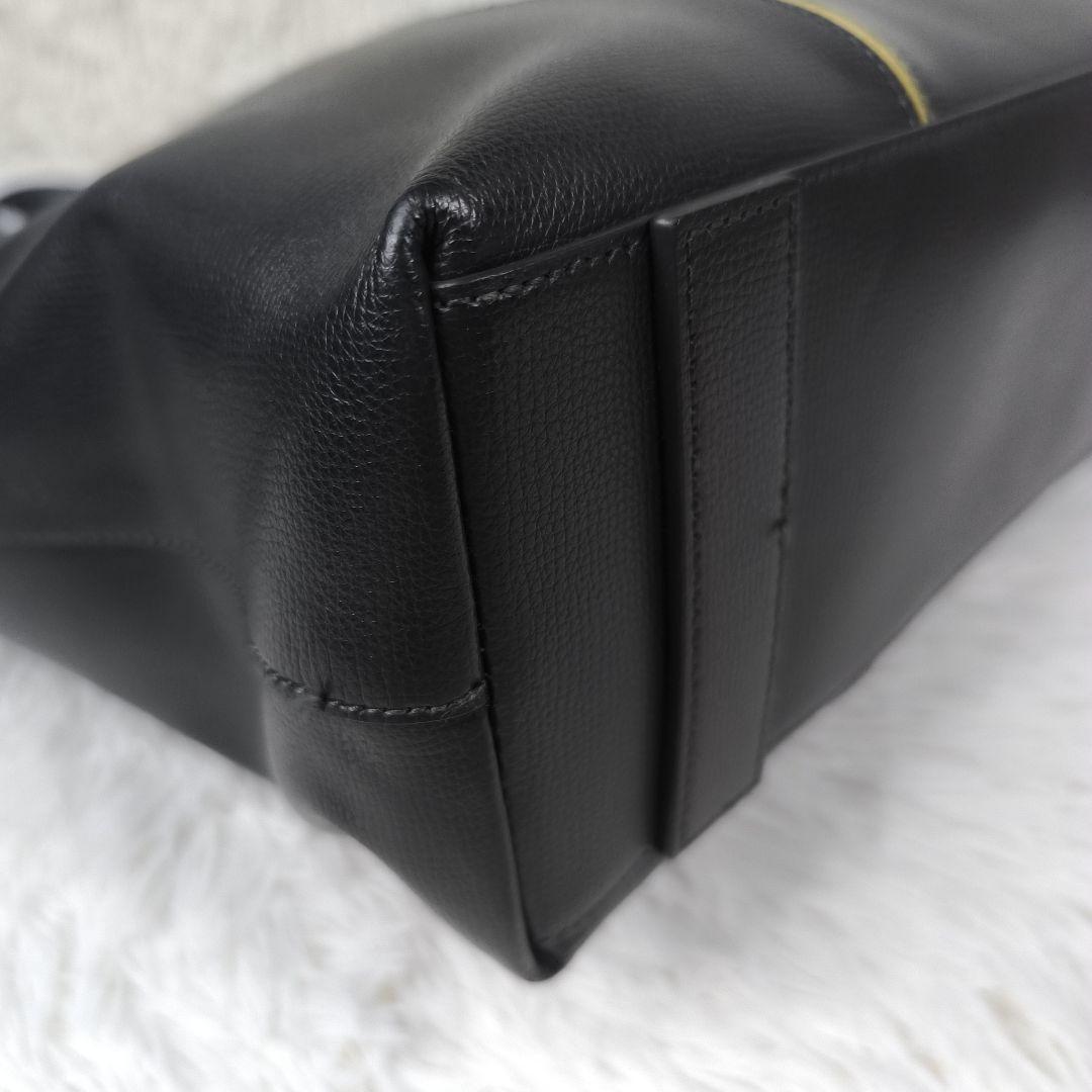 ✨美品✨ ポールスミス トートバッグ レザー シボ革 肩掛け B4可能 緑紺