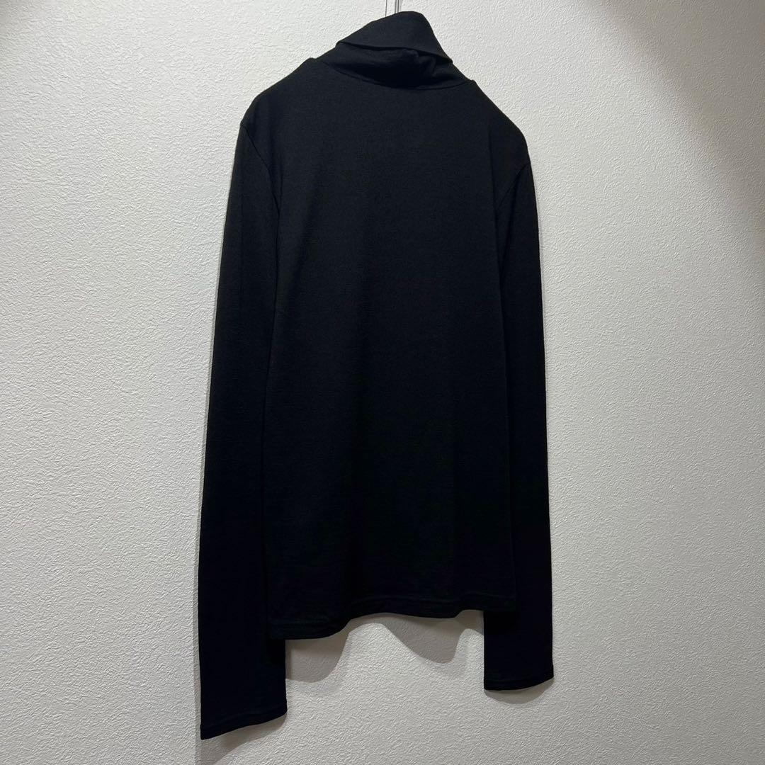 希少 美品 16年製 ワイズ 上質 ウール ハイネック デザイン ニット