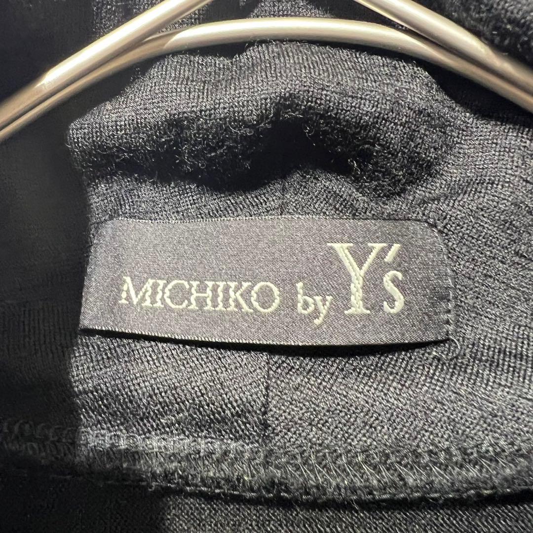 希少 美品 16年製 ワイズ 上質 ウール ハイネック デザイン ニット