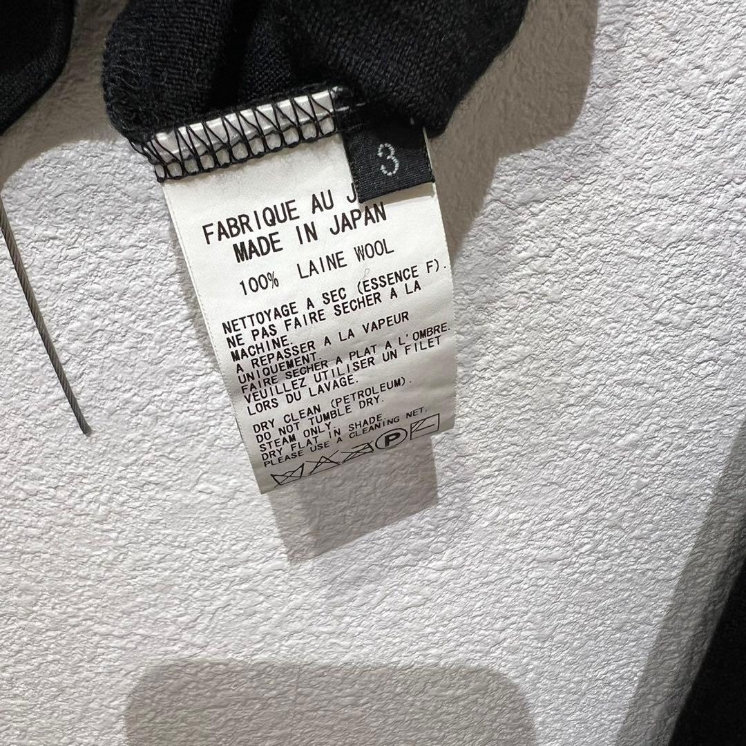 希少 美品 16年製 ワイズ 上質 ウール ハイネック デザイン ニット