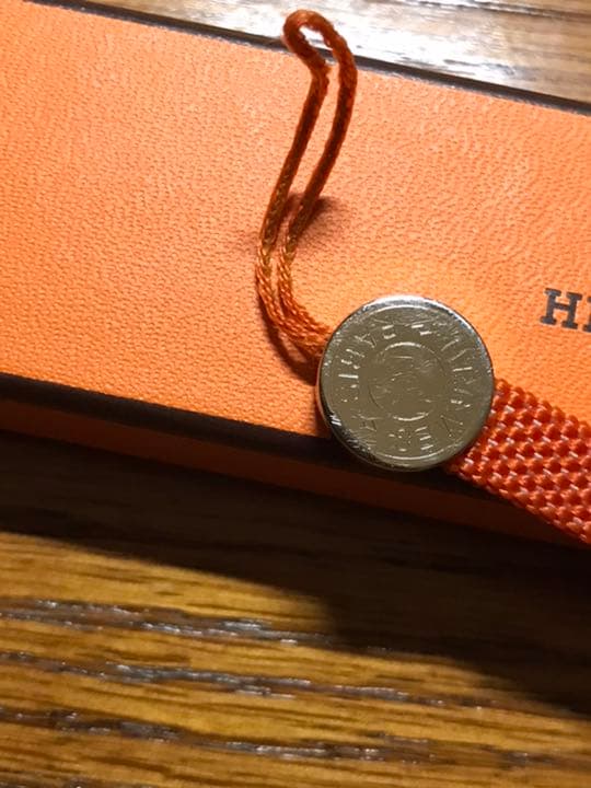 銀座本店購入エルメス　ストラップ　2004限定　ストラップ　オレンジ　帯飾りにも