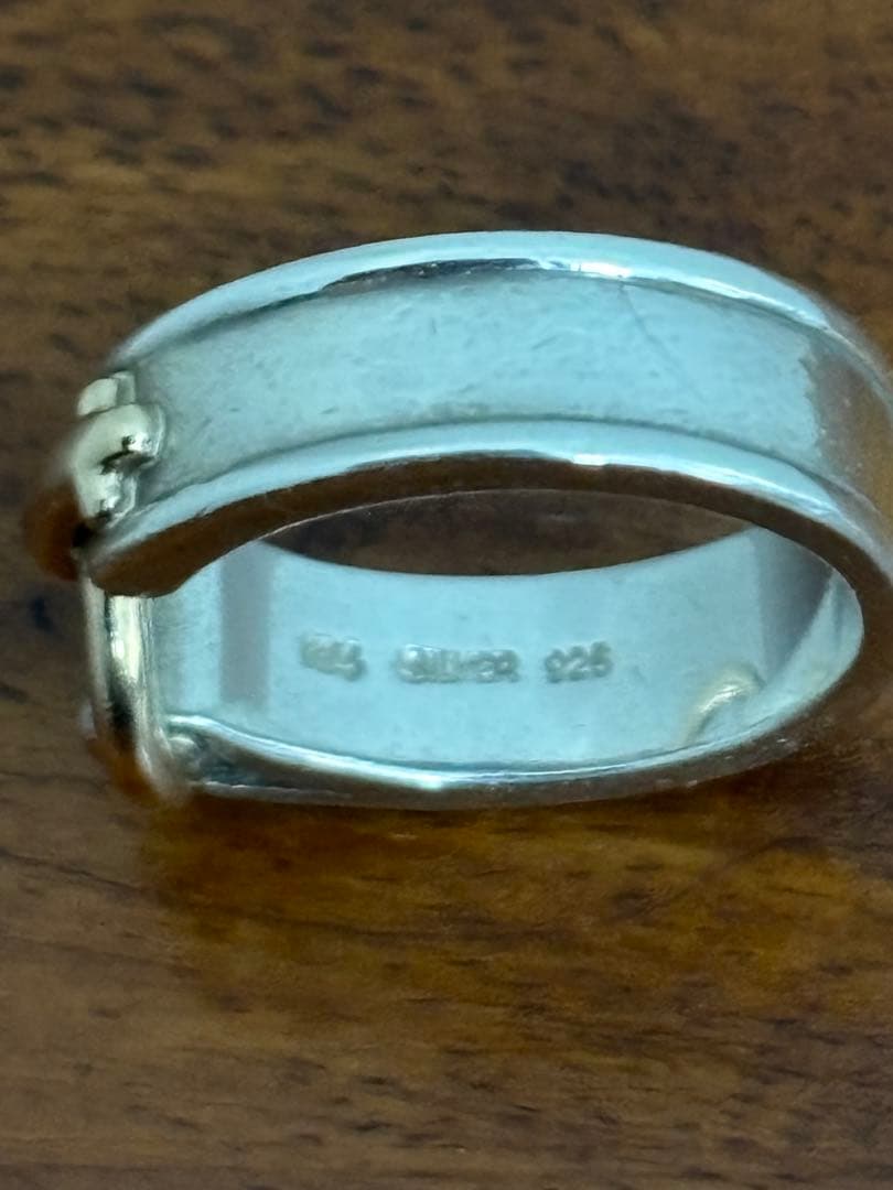 スタージュエリー　シルバー925×k14 ベルトモチーフリング