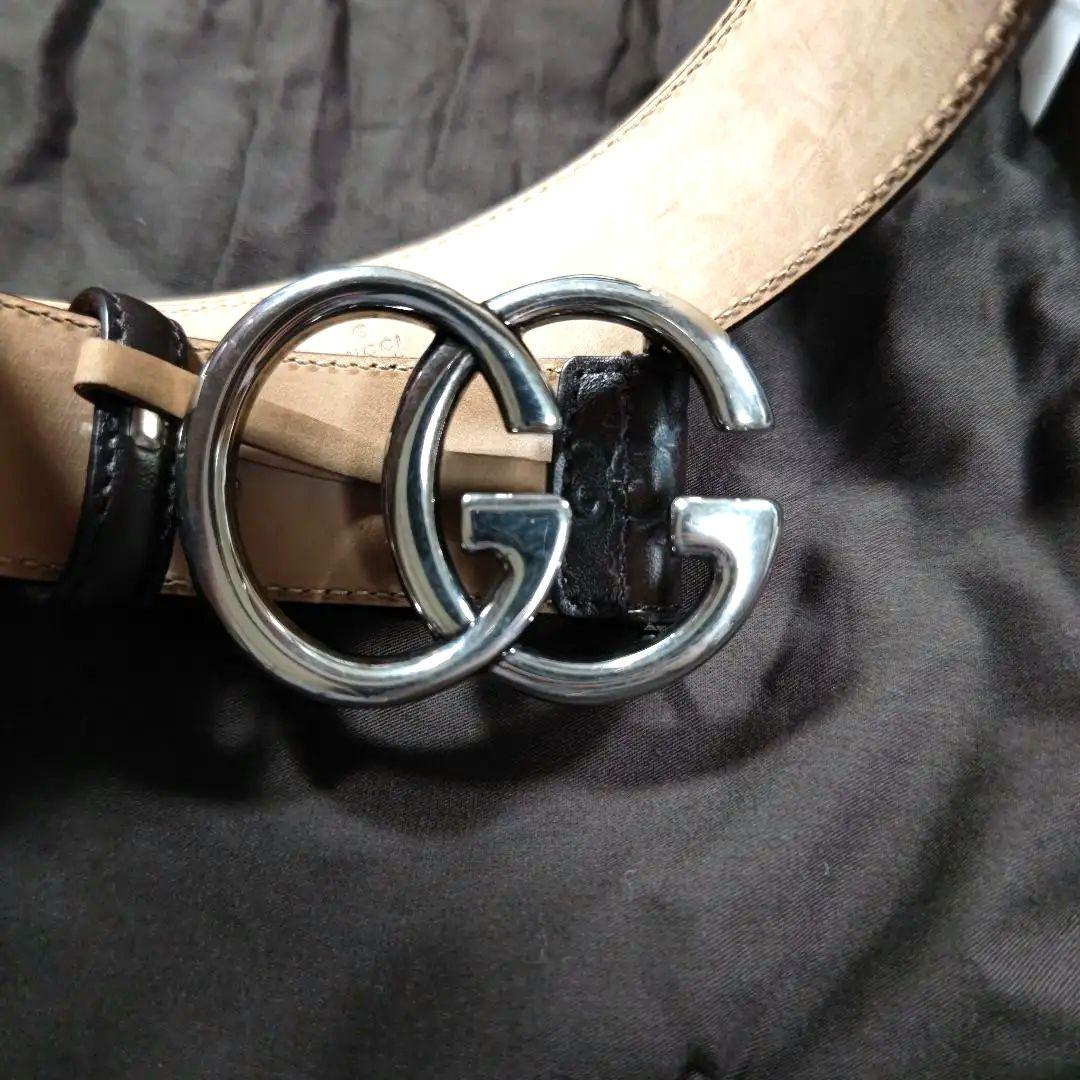 GUCCI　グッチ　CINTURA GUCCI シマベルト　ブラウン　未使用
