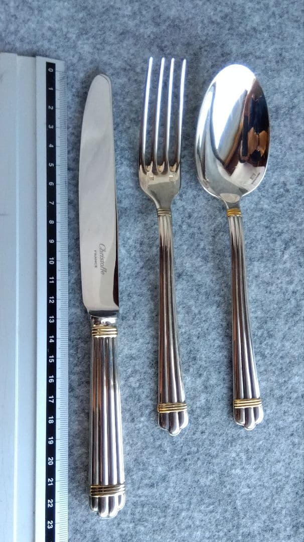 クリストフル アリアゴールドリング Christofle カトラリーセット 6点