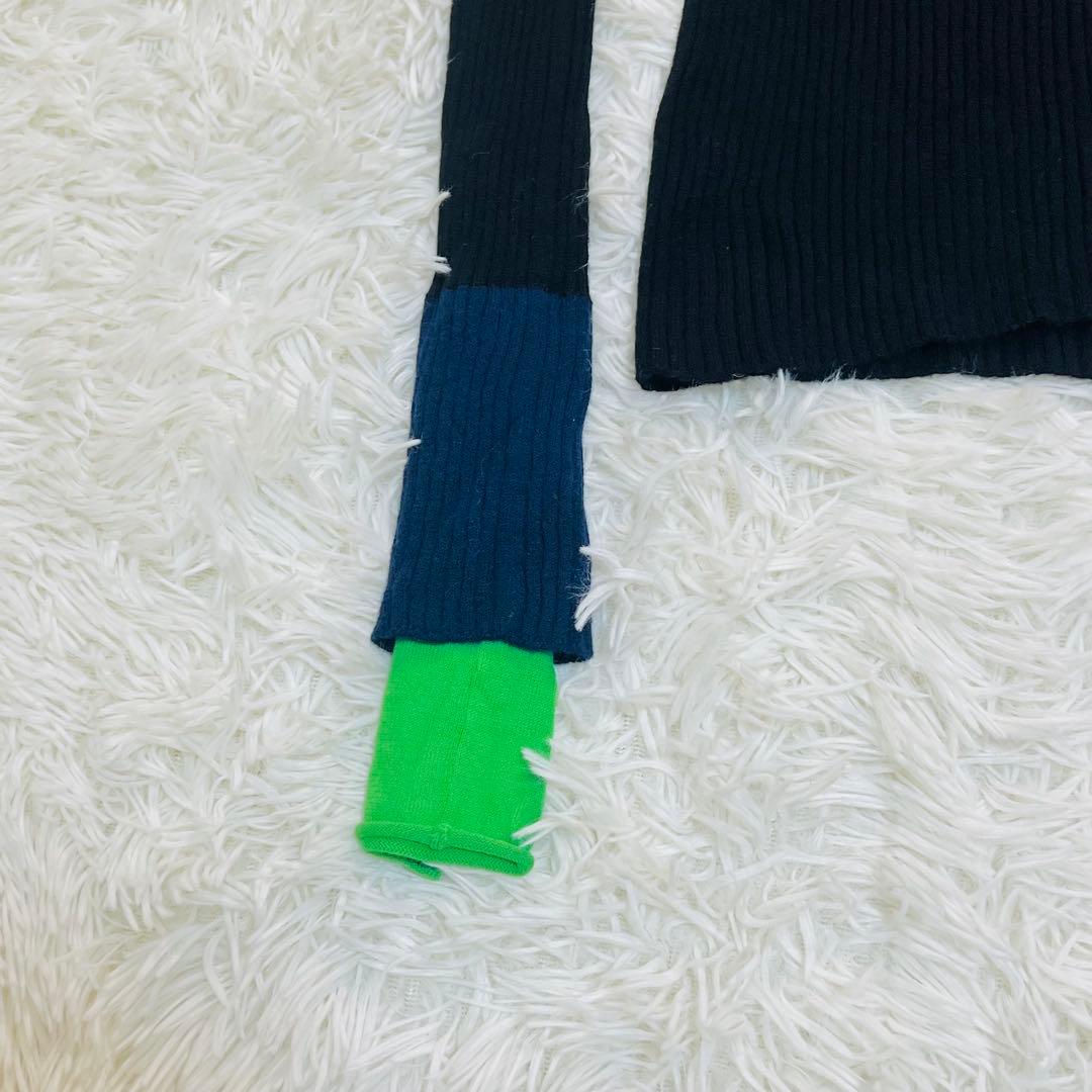 エンフォルド　HIGH-NECK RIB BI-COLOR PULLOVER