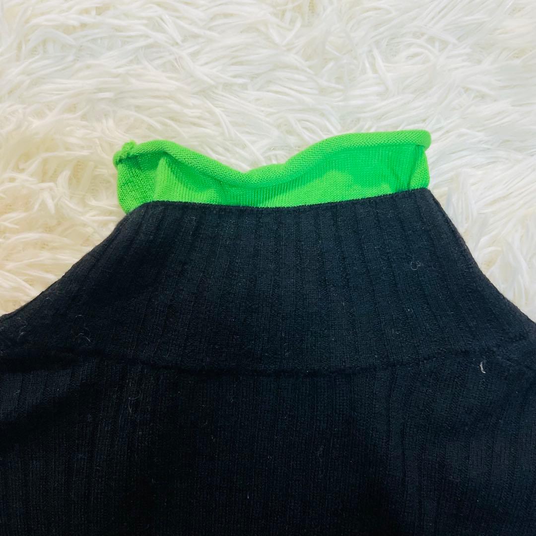 エンフォルド　HIGH-NECK RIB BI-COLOR PULLOVER