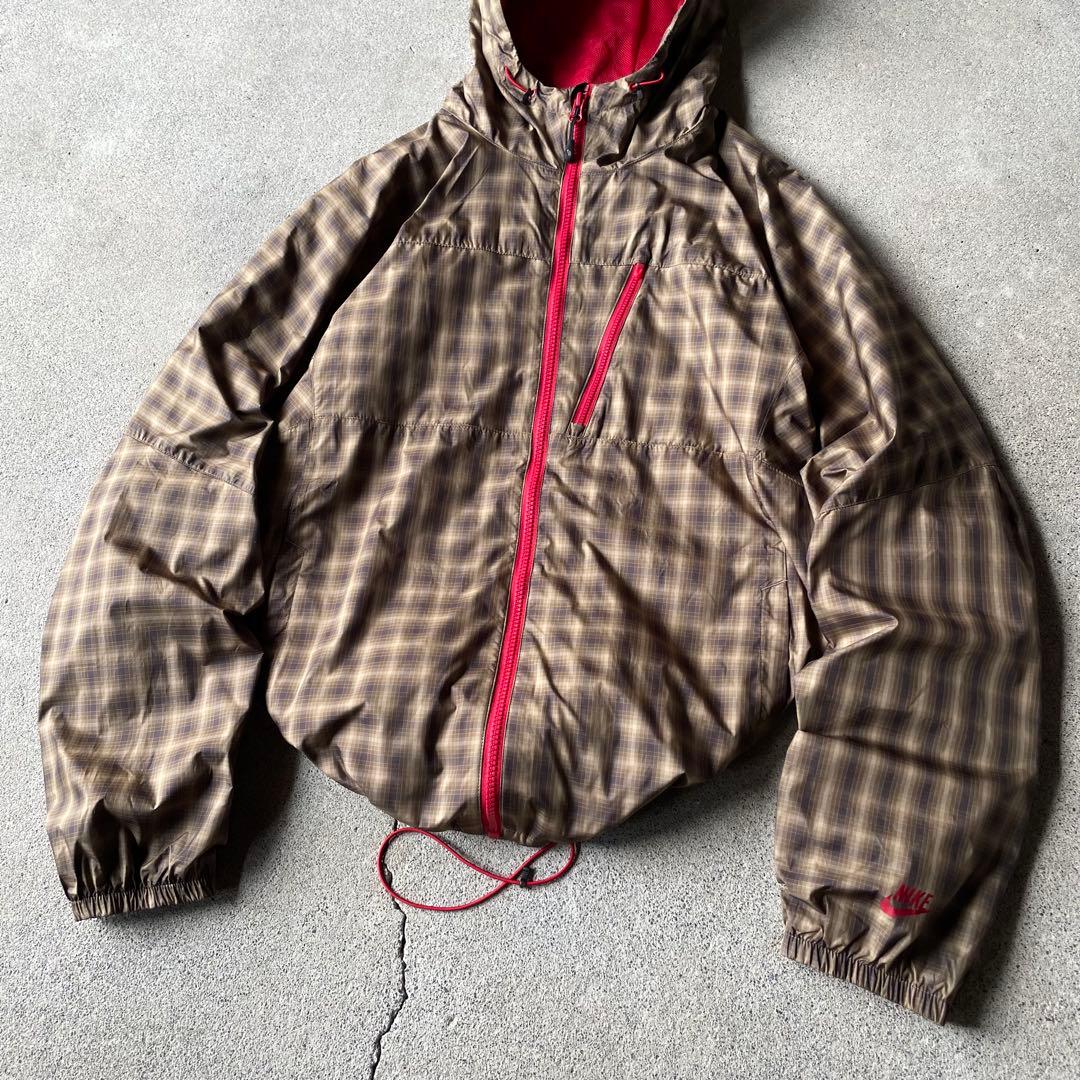 ジャケット・アウター 00s old nike check pattern shell jacket