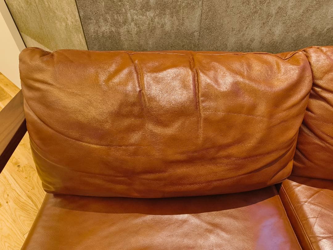 シギヤマ家具工業　天然皮革　 2人掛けソファ