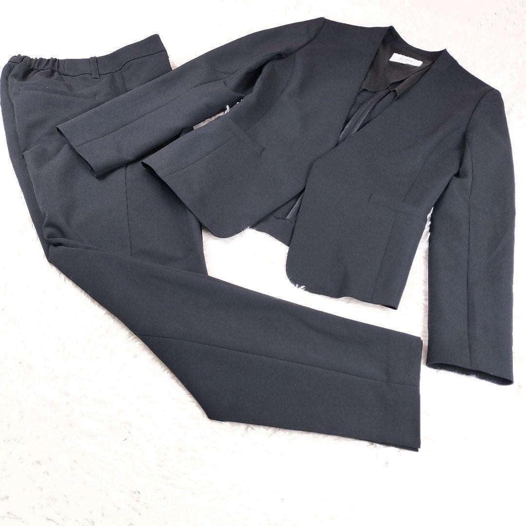 ✨️美品✨️ アンタイトル セットアップ パンツスーツ ノーカラー 洗える S