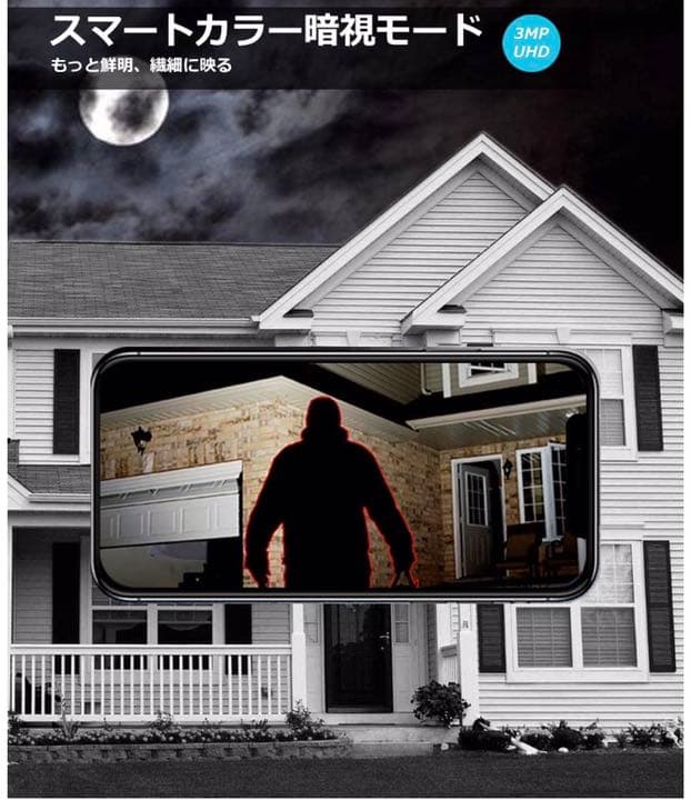 AI 防犯カメラ　ネットワークカメラ　監視カメラ300万画素