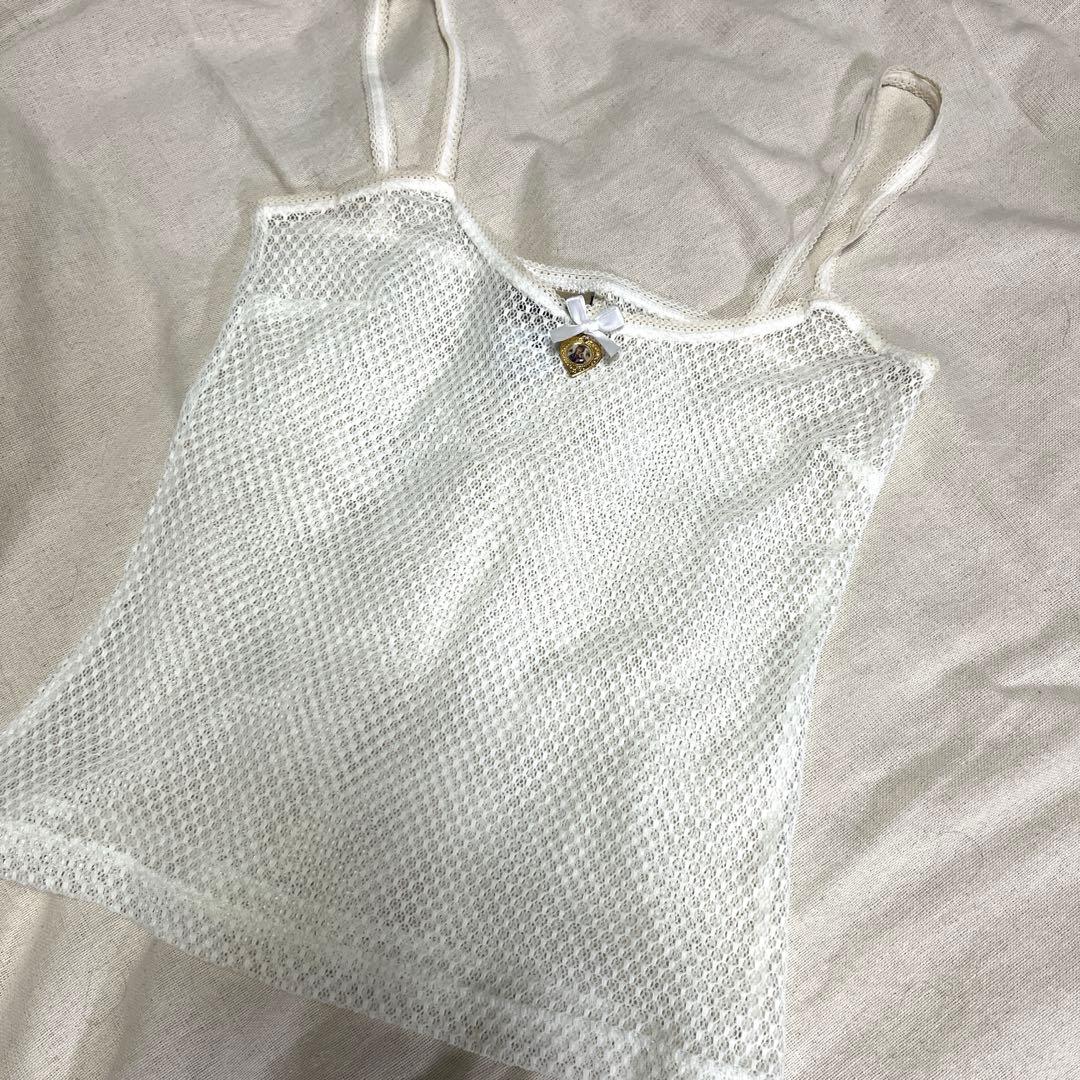 ドルチェ&ガッバーナ　D&G ホワイト メッシュ キャミソール Sサイズ