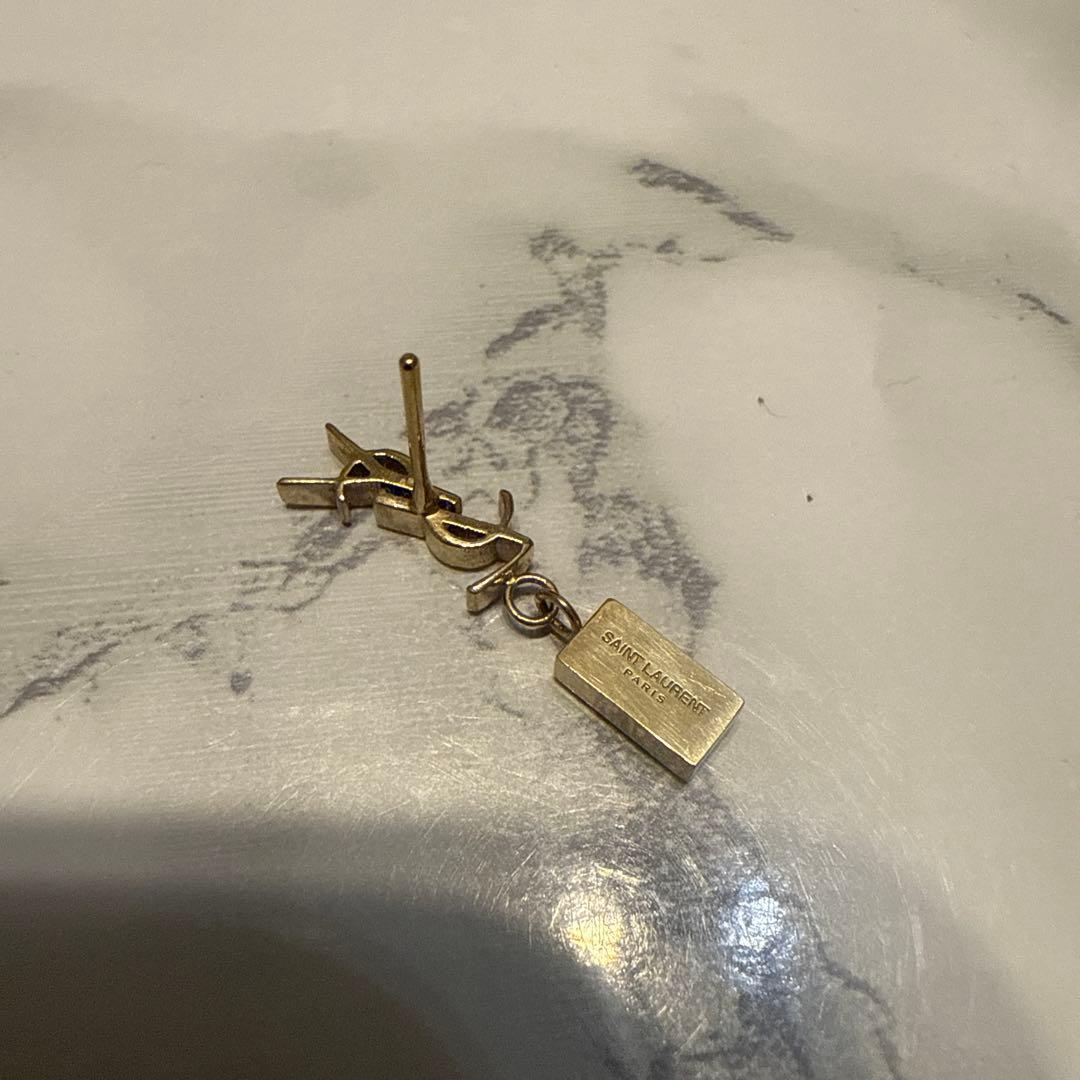 イヴ・サンローラン　カサンドラ シングル イヤリング（メタル＆ラインストーン）