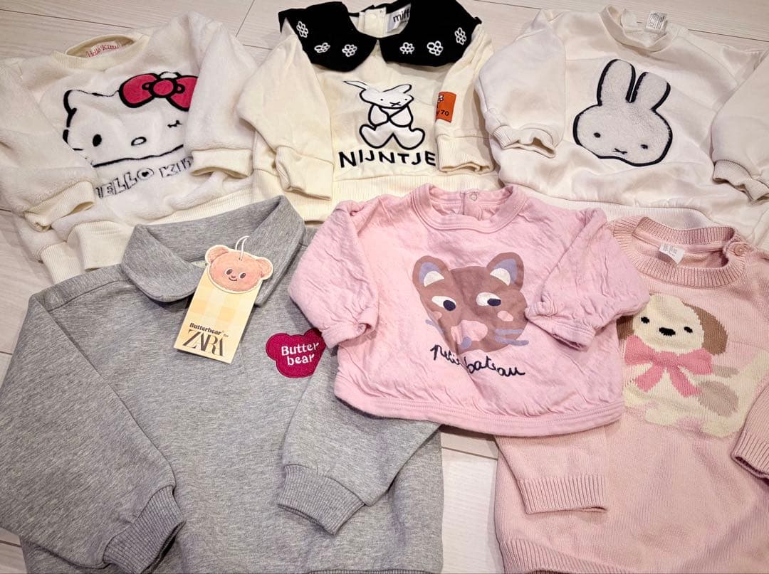 ゆ*◎様 ★新品タグ付多数★ 女の子ベビー服まとめ売り 80 90サイズ 40点