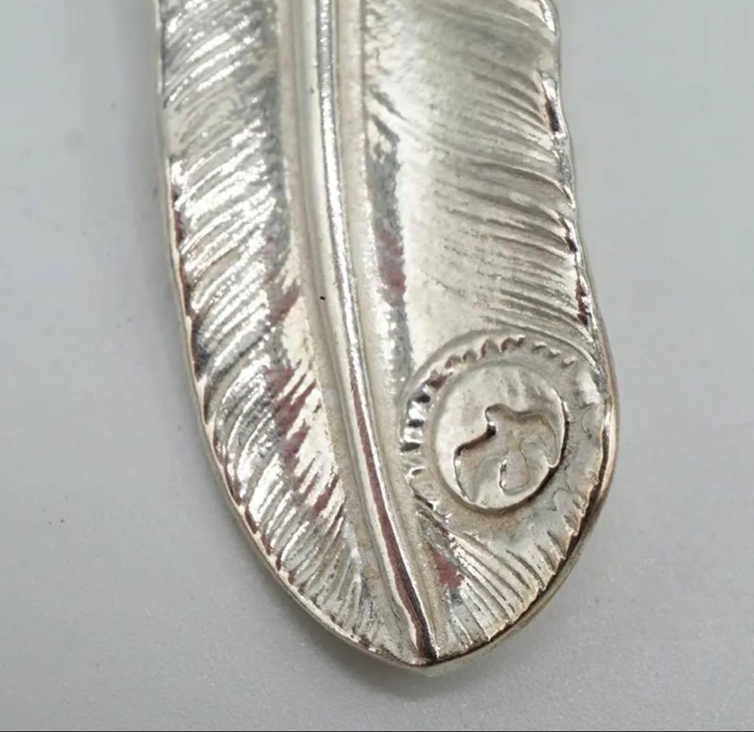 ゴローズ goro's 現行 シルバーハート金縄目ターコイズ付特大フェザー 右