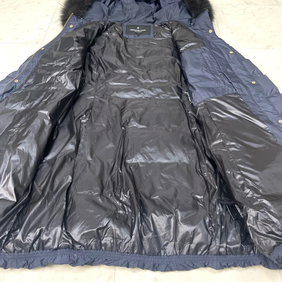専用【極美品】ナノユニバース 2020AW 西川ダウン ファー ネイビー S