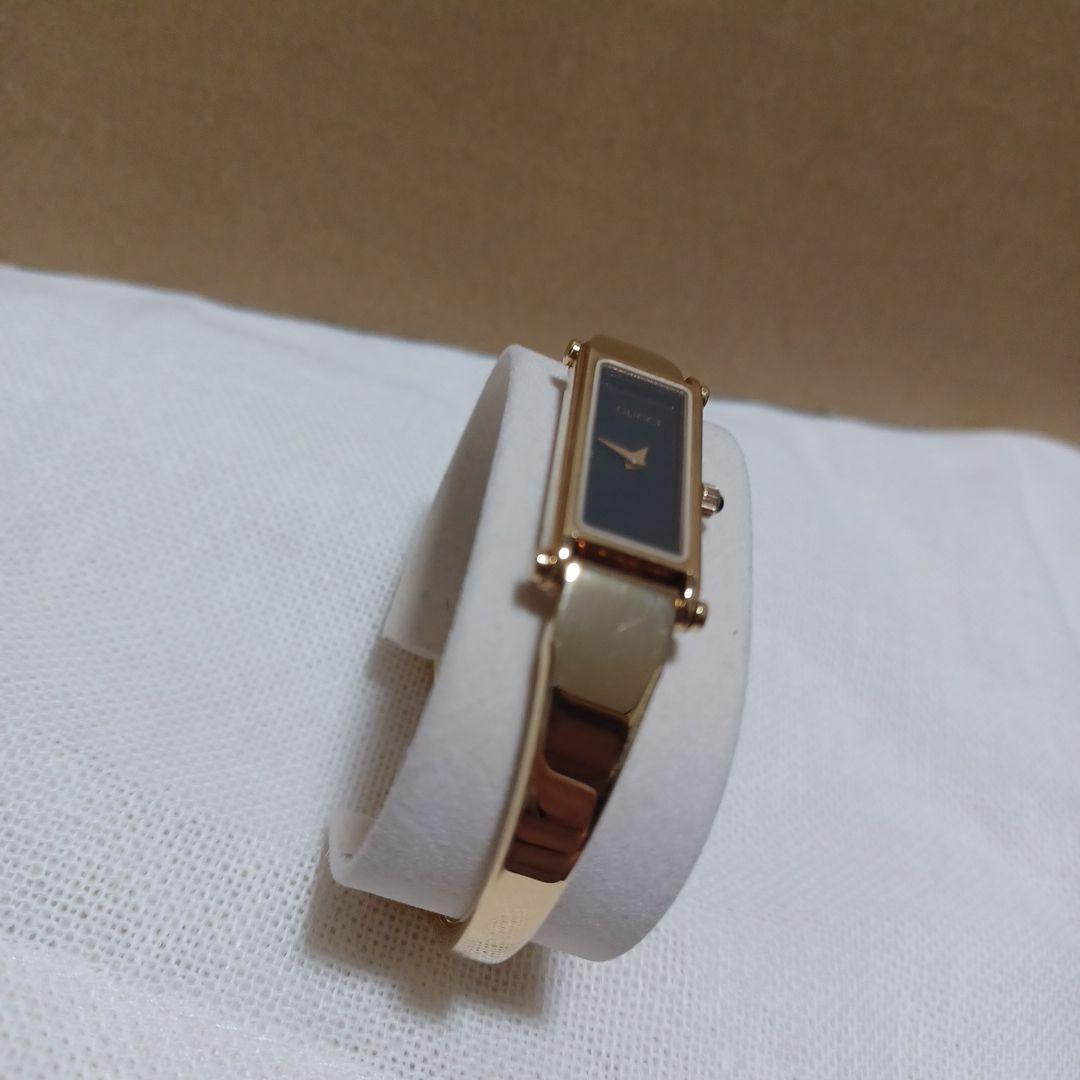 [ジャンク品] GUCCI グッチ 腕時計 1500 ゴールド ブラック