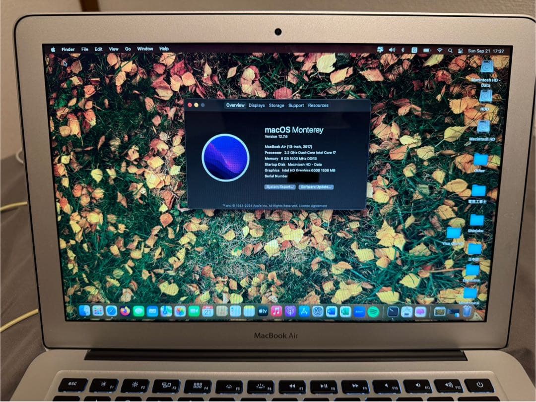 MacBook本体 APPLE MacBook Air 2017 i7 ssd 256