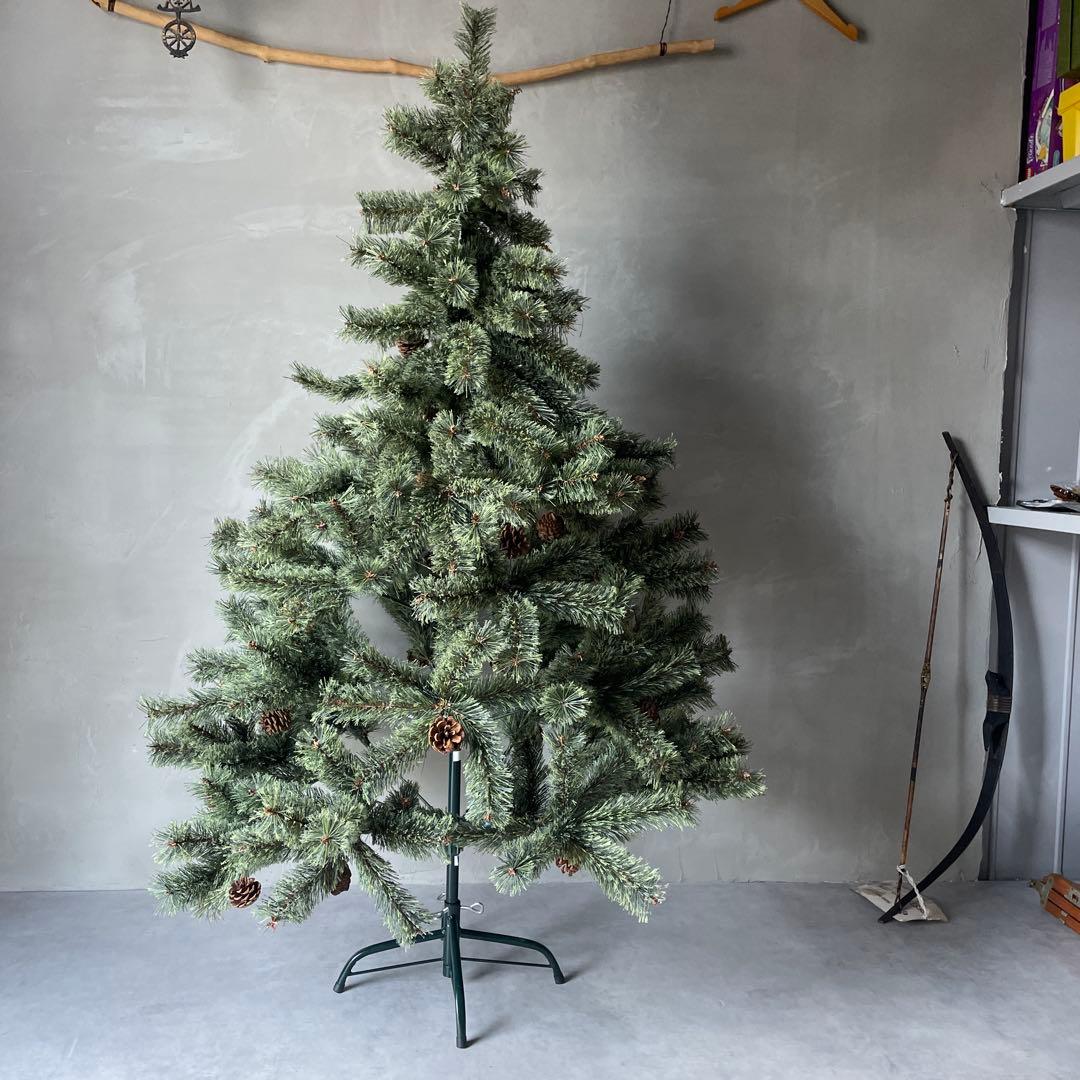 約150cm クリスマスツリー ナチュラル　松ぼっくり　折りたたみ　収納袋付き！