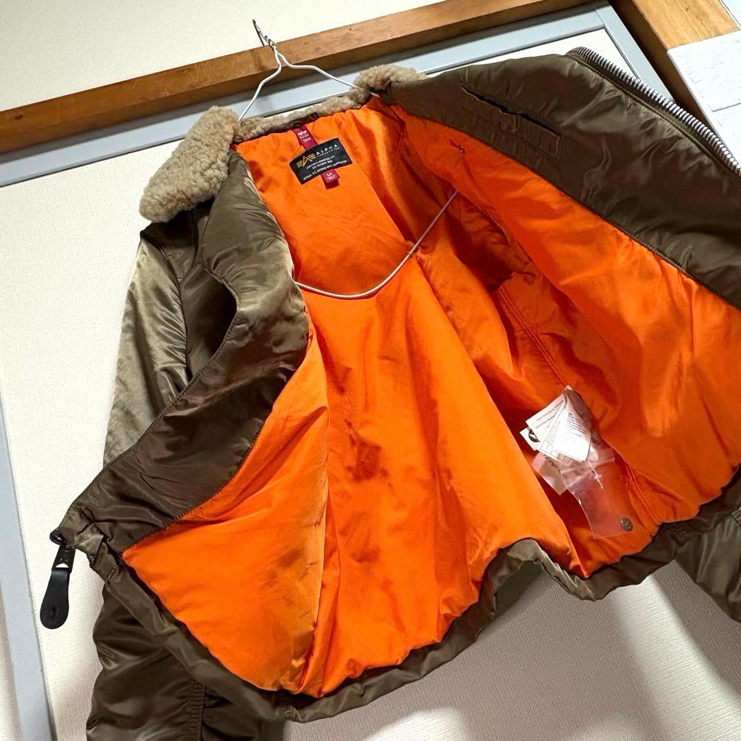 【美品】ALPHA★B-15 モッド　ボンバージャケット　ロングスリーブ　短丈