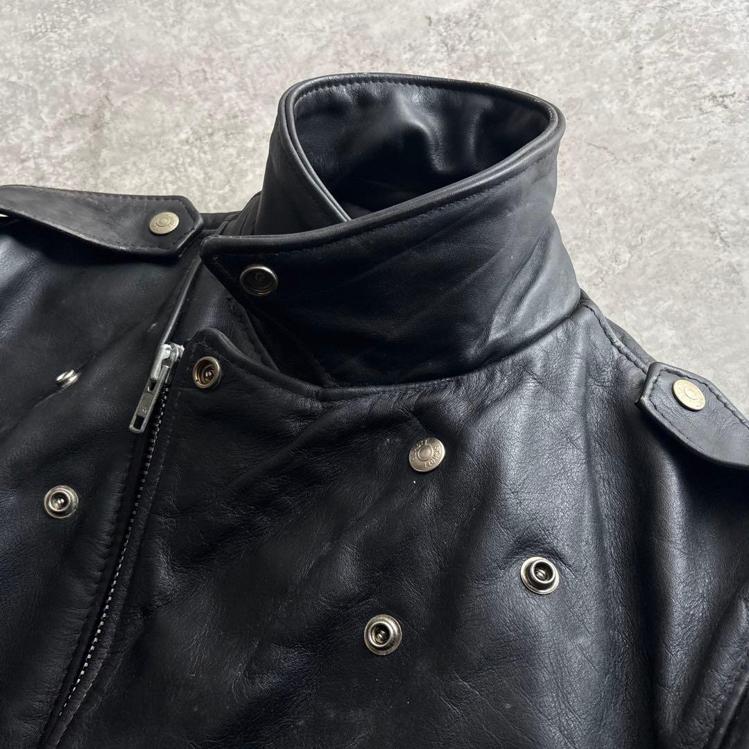 80's■schott ショット【40】618 ダブル ライダースジャケット 黒