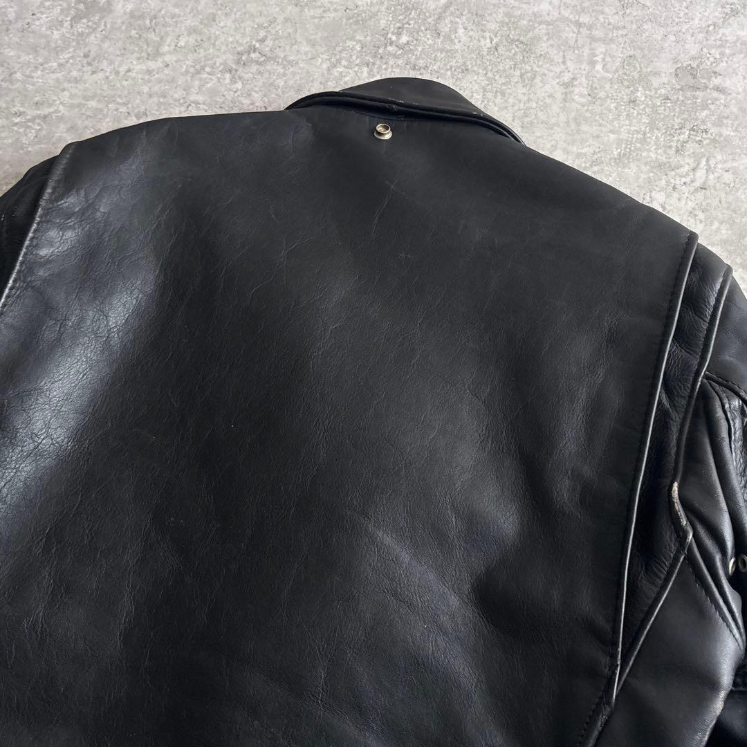 80's■schott ショット【40】618 ダブル ライダースジャケット 黒