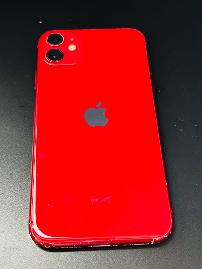 iPhone 11 レッド　SIMフリー　箱　イヤホン付き