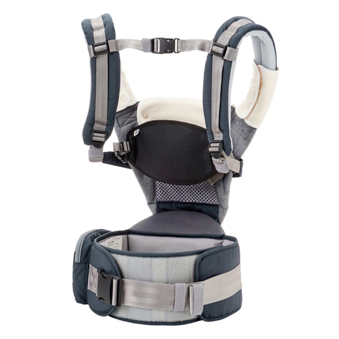 【新品未使用】ミキハウス x ポグネー ベビーキャリア チャコールグレー