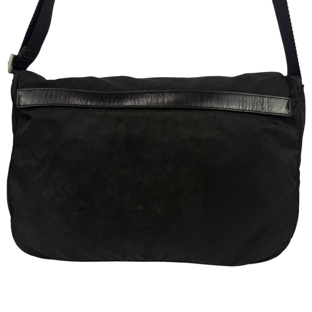 PRADA プラダ メッセンジャーバッグ ベルト ナイロン 三角ロゴ 黒 白タグ