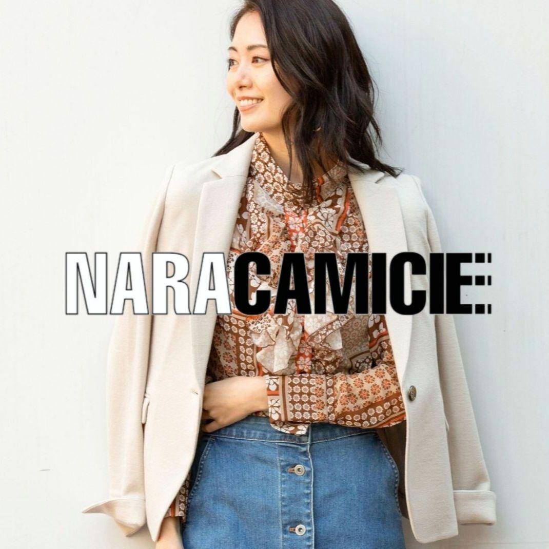 【極美品25300円】ナラカミーチェ♦完売✨シフォンフラワープリントフリル