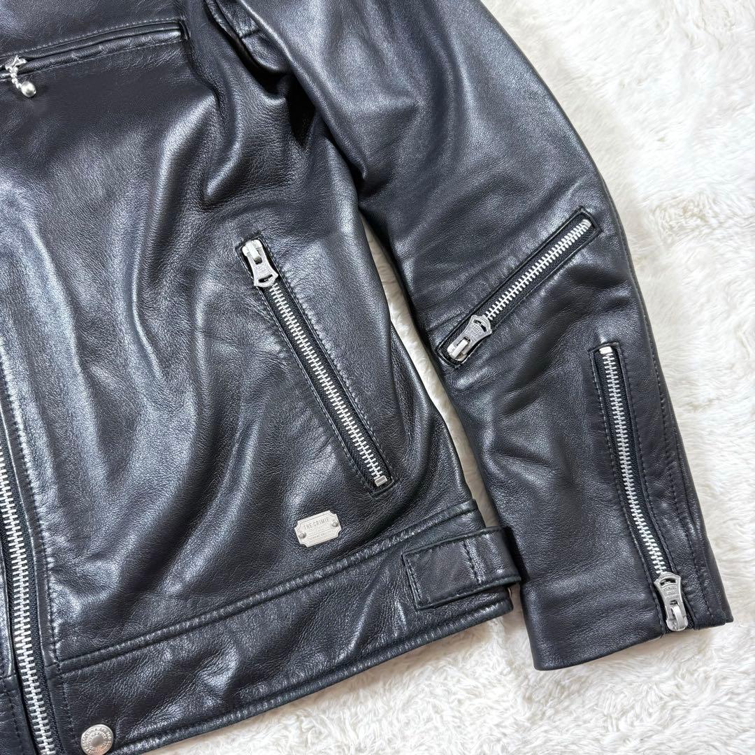 CRIMIE シングル ライダースジャケット レザージャケット 羊革 M