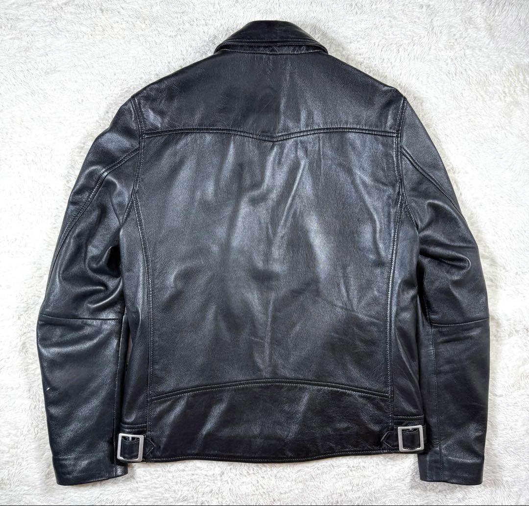 CRIMIE シングル ライダースジャケット レザージャケット 羊革 M