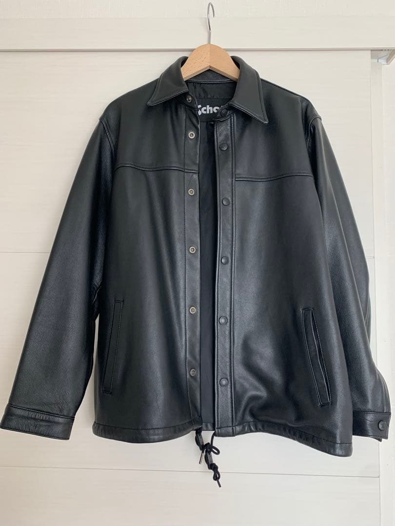 Schott SHEEP COACH JACKET シープ コーチジャケット　黒