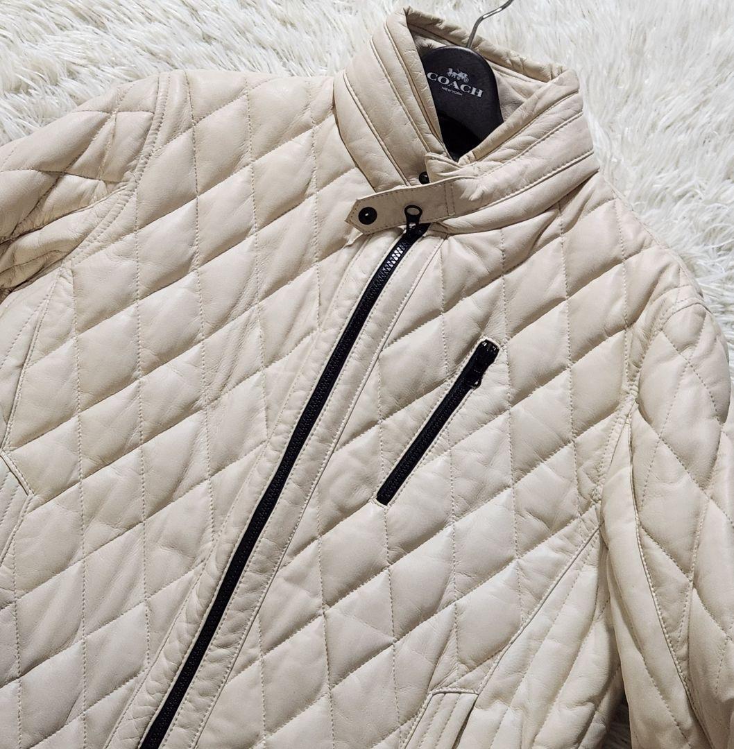 入手困難✨WIND ARMOR ライダースジャケット 革 ダウン キルティング